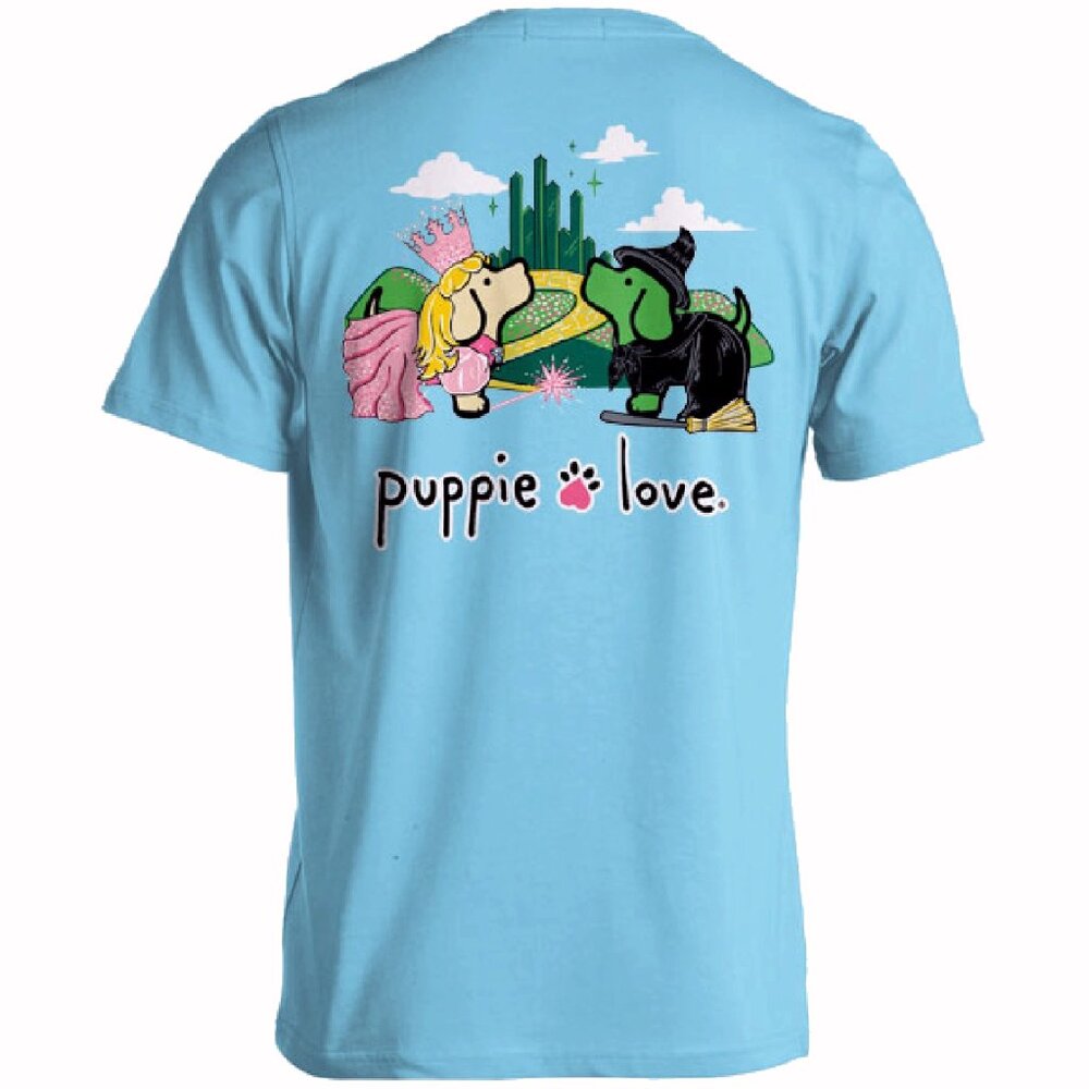 Puppie Love Dog Good Witch and Bad Witch Short Sleeve T-Shirt NEW Fast Ship
